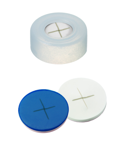 Obrázek PE Snap Ring cap transparent 6 mm centre hole, soft version, Silicone/PTFE with cross-slit