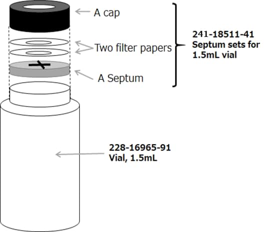 Obrázek CLAM cap; For 228-16965-91; incl. septa and paper