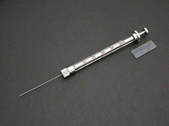 Obrázek Syringe; 500 µl; 25G; removable needle; 50 mm needle length; beveled tip