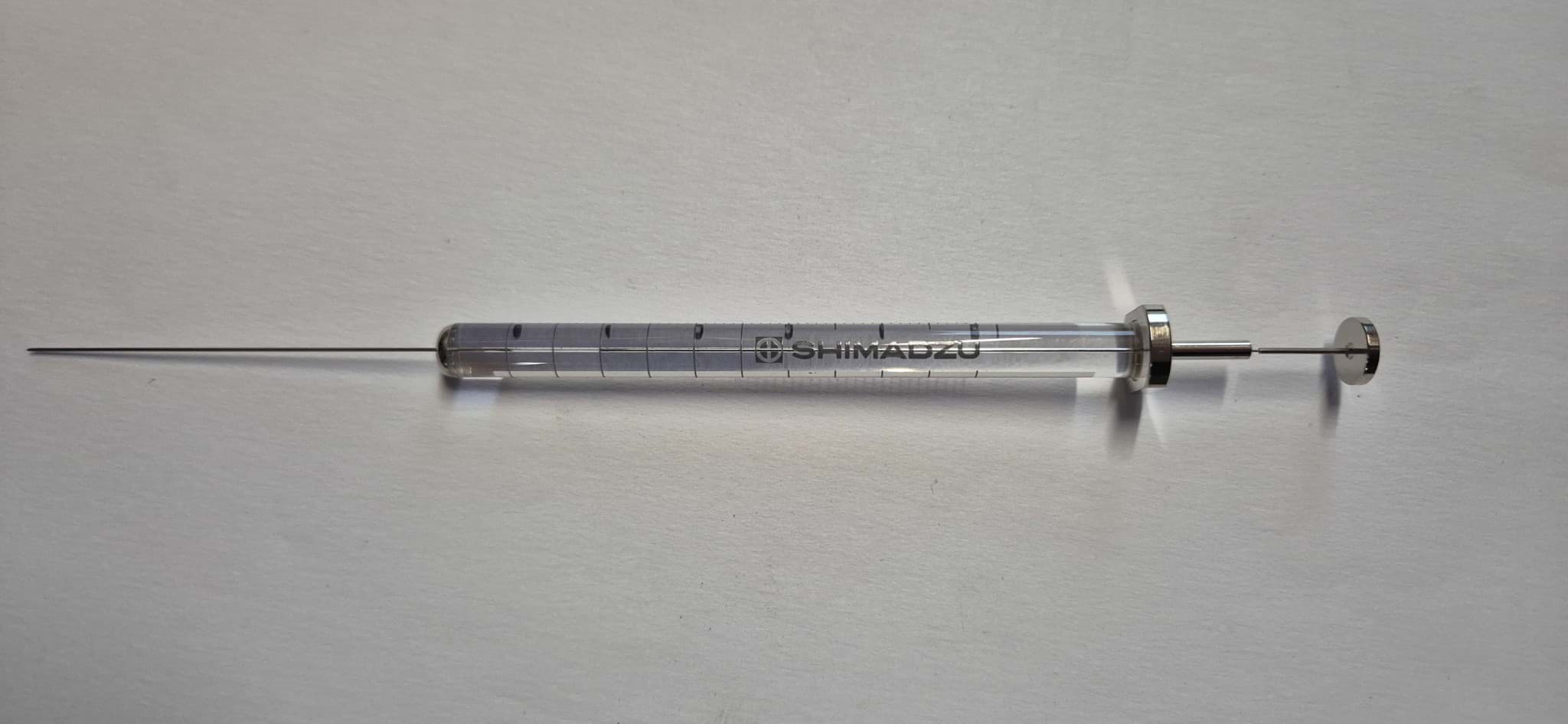 Picture of Syringe; 10 µl; gas tight;fixed needle;26G;50mm needle length;beveled tip;PTFE plunger