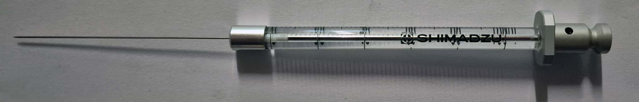 Picture of Syringe; 100 µl; gas tight; fixed needle; 26G; 57mm needle length;cone tip